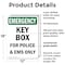 Signmission Key Box For Police And EMS Only, 12 in W x Rectangle, Plastic OS-2PACK-EM-P-1218-V-10458 - alternate 2